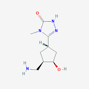 3-[(1S,3R,4R)-3-(Aminomethyl)-4-hydroxycyclopentyl]-4-methyl-1H-1,2,4-triazol-5-one