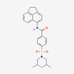 N-(1,2-dihydroacenaphthylen-5-yl)-4-((3,5-dimethylpiperidin-1-yl)sulfonyl)benzamide