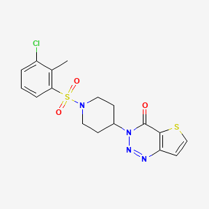 3-(1-((3-chloro-2-methylphenyl)sulfonyl)piperidin-4-yl)thieno[3,2-d][1,2,3]triazin-4(3H)-one