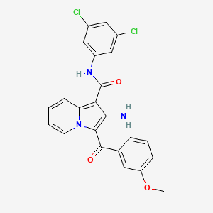 2-amino-N-(3,5-dichlorophenyl)-3-(3-methoxybenzoyl)indolizine-1-carboxamide