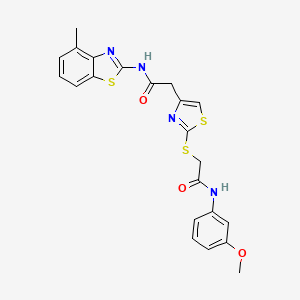 N-(3-methoxyphenyl)-2-((4-(2-((4-methylbenzo[d]thiazol-2-yl)amino)-2-oxoethyl)thiazol-2-yl)thio)acetamide