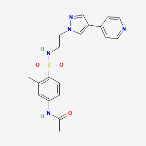 N-[3-methyl-4-({2-[4-(pyridin-4-yl)-1H-pyrazol-1-yl]ethyl}sulfamoyl)phenyl]acetamide