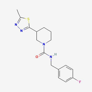 N-(4-fluorobenzyl)-3-(5-methyl-1,3,4-thiadiazol-2-yl)piperidine-1-carboxamide