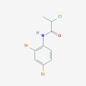 molecular formula C9H8Br2ClNO B2713383 2-chloro-N-(2,4-dibromophenyl)propanamide CAS No. 790232-08-5