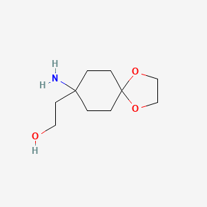 molecular formula C10H19NO3 B2713385 2-(8-Amino-1,4-dioxaspiro[4.5]decan-8-yl)ethanol CAS No. 1627209-42-0
