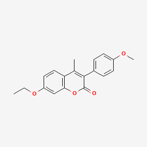 molecular formula C19H18O4 B2713394 7-Ethoxy-3-(4-methoxyphenyl)-4-methylchromen-2-one CAS No. 263364-88-1