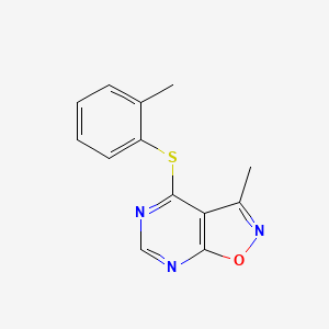 3-Methyl-4-[(2-methylphenyl)sulfanyl]isoxazolo[5,4-d]pyrimidine