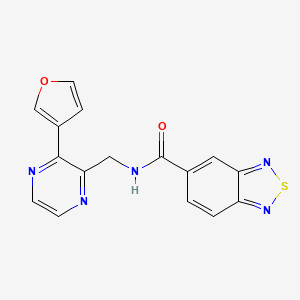 molecular formula C16H11N5O2S B2713423 N-((3-(furan-3-yl)pyrazin-2-yl)methyl)benzo[c][1,2,5]thiadiazole-5-carboxamide CAS No. 2034394-77-7