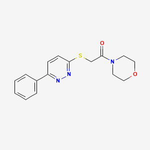 molecular formula C16H17N3O2S B2713433 1-Morpholin-4-yl-2-(6-phenyl-pyridazin-3-ylsulfanyl)-ethanone CAS No. 626222-51-3