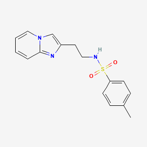 molecular formula C16H17N3O2S B2713435 N-(2-(imidazo[1,2-a]pyridin-2-yl)ethyl)-4-methylbenzenesulfonamide CAS No. 868978-63-6