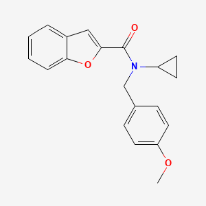 molecular formula C20H19NO3 B2713444 N-cyclopropyl-N-[(4-methoxyphenyl)methyl]-1-benzofuran-2-carboxamide CAS No. 930082-11-4