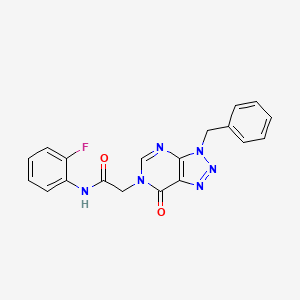 2-(3-benzyl-7-oxo-3H-[1,2,3]triazolo[4,5-d]pyrimidin-6(7H)-yl)-N-(2-fluorophenyl)acetamide