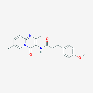 molecular formula C20H21N3O3 B2713449 N-(2,7-dimethyl-4-oxo-4H-pyrido[1,2-a]pyrimidin-3-yl)-3-(4-methoxyphenyl)propanamide CAS No. 946382-29-2