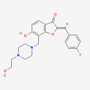 (Z)-2-(4-fluorobenzylidene)-6-hydroxy-7-((4-(2-hydroxyethyl)piperazin-1-yl)methyl)benzofuran-3(2H)-one