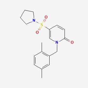 1-(2,5-dimethylbenzyl)-5-(pyrrolidin-1-ylsulfonyl)pyridin-2(1H)-one