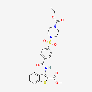 Ethyl 4-((4-((2-(methoxycarbonyl)benzo[b]thiophen-3-yl)carbamoyl)phenyl)sulfonyl)piperazine-1-carboxylate