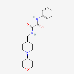 molecular formula C19H27N3O3 B2713462 N-{[1-(oxan-4-yl)piperidin-4-yl]methyl}-N'-phenylethanediamide CAS No. 2034571-37-2