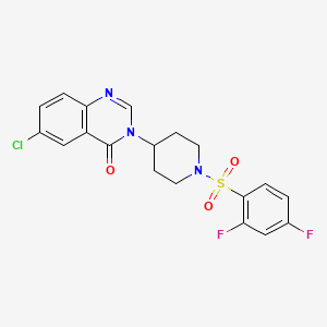 4-cyclohexyl-N-[2-(piperazin-1-ylsulfonyl)ethyl]-N-(tetrahydrofuran-2-ylmethyl)benzenesulfonamide