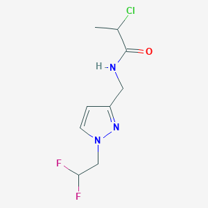 2-Chloro-N-[[1-(2,2-difluoroethyl)pyrazol-3-yl]methyl]propanamide