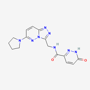 6-oxo-N-((6-(pyrrolidin-1-yl)-[1,2,4]triazolo[4,3-b]pyridazin-3-yl)methyl)-1,6-dihydropyridazine-3-carboxamide