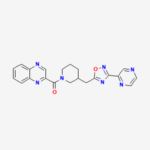 (3-((3-(Pyrazin-2-yl)-1,2,4-oxadiazol-5-yl)methyl)piperidin-1-yl)(quinoxalin-2-yl)methanone