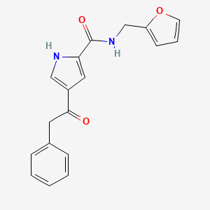 molecular formula C18H16N2O3 B2713482 N-(2-furylmethyl)-4-(2-phenylacetyl)-1H-pyrrole-2-carboxamide CAS No. 439120-83-9