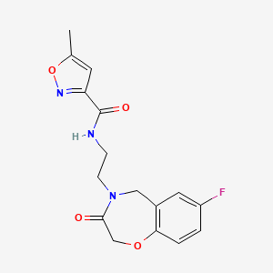 N-(2-(7-fluoro-3-oxo-2,3-dihydrobenzo[f][1,4]oxazepin-4(5H)-yl)ethyl)-5-methylisoxazole-3-carboxamide