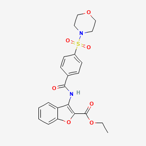 Ethyl 3-(4-(morpholinosulfonyl)benzamido)benzofuran-2-carboxylate