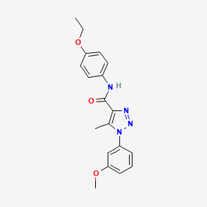 molecular formula C19H20N4O3 B2713501 N-(4-ethoxyphenyl)-1-(3-methoxyphenyl)-5-methyl-1H-1,2,3-triazole-4-carboxamide CAS No. 899760-43-1