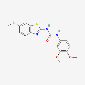 1-(3,4-Dimethoxyphenyl)-3-(6-(methylthio)benzo[d]thiazol-2-yl)urea
