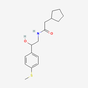 2-cyclopentyl-N-(2-hydroxy-2-(4-(methylthio)phenyl)ethyl)acetamide