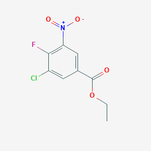 molecular formula C9H7ClFNO4 B2713509 Ethyl 3-Chloro-4-fluoro-5-nitrobenzoate CAS No. 1431505-19-9