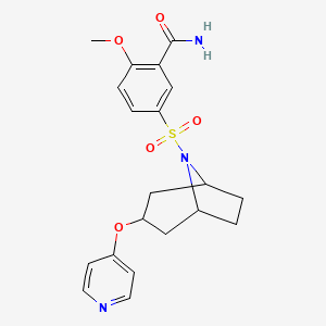 2-methoxy-5-(((1R,5S)-3-(pyridin-4-yloxy)-8-azabicyclo[3.2.1]octan-8-yl)sulfonyl)benzamide