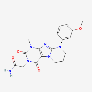 2-[9-(3-methoxyphenyl)-1-methyl-2,4-dioxo-7,8-dihydro-6H-purino[7,8-a]pyrimidin-3-yl]acetamide