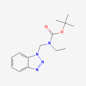 molecular formula C14H20N4O2 B2713517 tert-Butyl N-(1H-1,2,3-benzotriazol-1-ylmethyl)-N-ethylcarbamate CAS No. 1131148-26-9