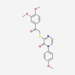 3-{[2-(3,4-dimethoxyphenyl)-2-oxoethyl]thio}-1-(4-methoxyphenyl)pyrazin-2(1H)-one