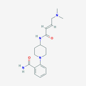 2-[4-[[(E)-4-(Dimethylamino)but-2-enoyl]amino]piperidin-1-yl]benzamide