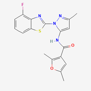 N-(1-(4-fluorobenzo[d]thiazol-2-yl)-3-methyl-1H-pyrazol-5-yl)-2,5-dimethylfuran-3-carboxamide