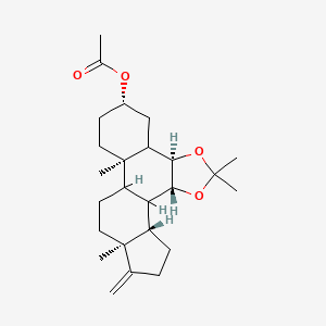 (2S,4AR,6AS,9AS,9CR,12AR)-4A,6A,11,11-Tetramethyl-7-methylenehexadecahydro-1H-cyclopenta[1,2]phenanthro[9,10-D][1,3]dioxol-2-YL acetate