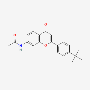 molecular formula C21H21NO3 B2713535 N-[2-(4-tert-butylphenyl)-4-oxo-4H-chromen-7-yl]acetamide CAS No. 923120-96-1