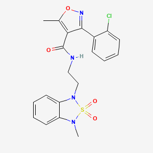 3-(2-chlorophenyl)-5-methyl-N-(2-(3-methyl-2,2-dioxidobenzo[c][1,2,5]thiadiazol-1(3H)-yl)ethyl)isoxazole-4-carboxamide