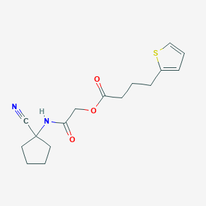 molecular formula C16H20N2O3S B2713540 [(1-Cyanocyclopentyl)carbamoyl]methyl 4-(thiophen-2-yl)butanoate CAS No. 1209804-09-0