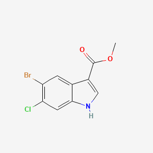molecular formula C10H7BrClNO2 B2713541 methyl 5-bromo-6-chloro-1H-indole-3-carboxylate CAS No. 1467059-91-1