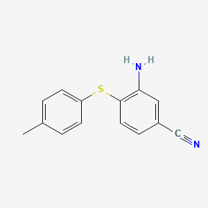 3-Amino-4-[(4-methylphenyl)sulfanyl]benzenecarbonitrile