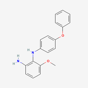 molecular formula C19H18N2O2 B2713545 6-甲氧基-N1-(4-苯氧基苯基)苯并-1,2-二胺 CAS No. 2413376-15-3