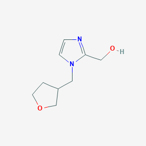 molecular formula C9H14N2O2 B2713549 {1-[(oxolan-3-yl)methyl]-1H-imidazol-2-yl}methanol CAS No. 1936588-39-4