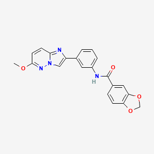 N-(3-(6-methoxyimidazo[1,2-b]pyridazin-2-yl)phenyl)benzo[d][1,3]dioxole-5-carboxamide