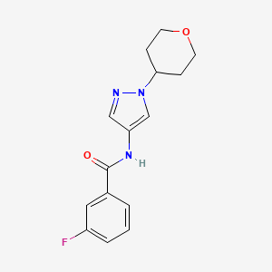 3-fluoro-N-(1-(tetrahydro-2H-pyran-4-yl)-1H-pyrazol-4-yl)benzamide