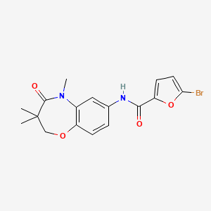molecular formula C17H17BrN2O4 B2713555 5-bromo-N-(3,3,5-trimethyl-4-oxo-2,3,4,5-tetrahydrobenzo[b][1,4]oxazepin-7-yl)furan-2-carboxamide CAS No. 921836-55-7