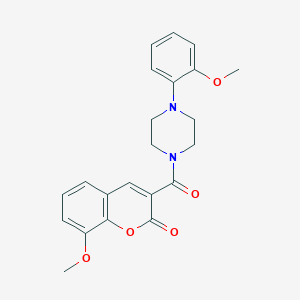 B2713559 8-Methoxy-3-[4-(2-methoxy-phenyl)-piperazine-1-carbonyl]-chromen-2-one CAS No. 384364-78-7